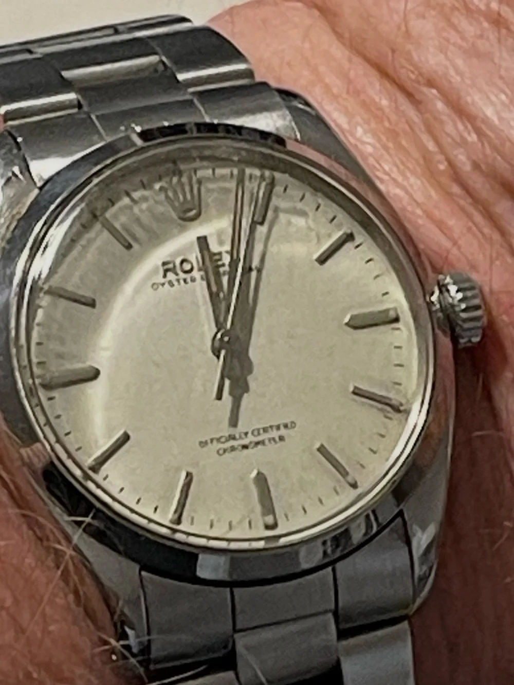 Rolex Silver Dial Oyster Perpetual Stainless Steel 33mm Watch